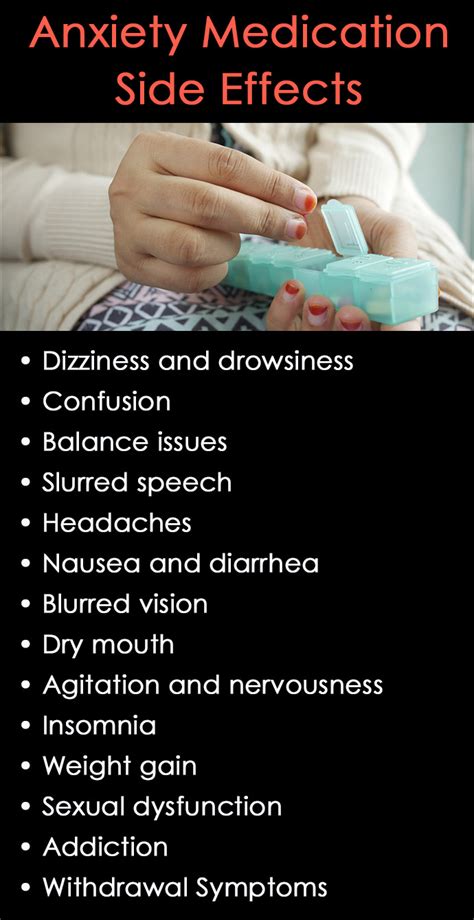 anxiety medication side effects